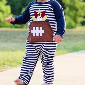 Striped Navy and White Kids Bodysuit
